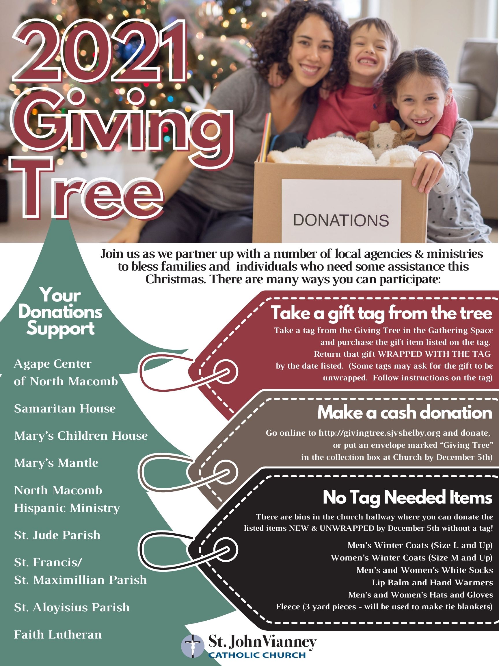 Giving Tree Tags Available – St. John Vianney Catholic Church